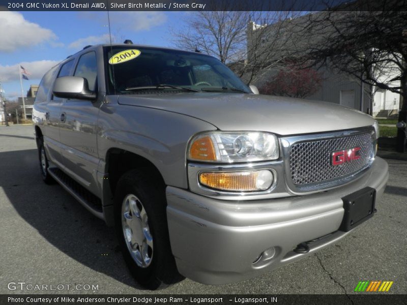 Silver Birch Metallic / Stone Gray 2004 GMC Yukon XL Denali AWD