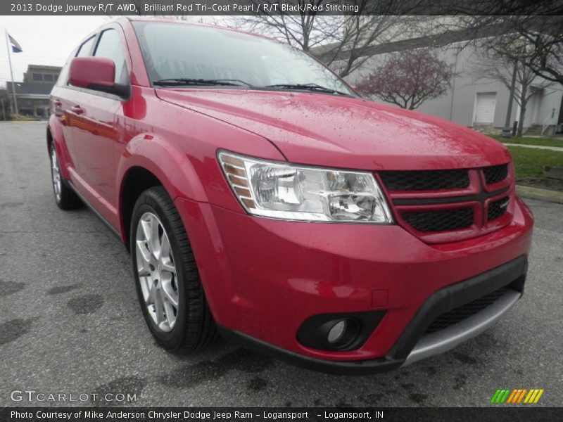 Brilliant Red Tri-Coat Pearl / R/T Black/Red Stitching 2013 Dodge Journey R/T AWD