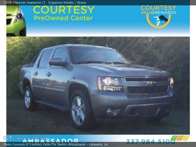 Graystone Metallic / Ebony 2008 Chevrolet Avalanche LT
