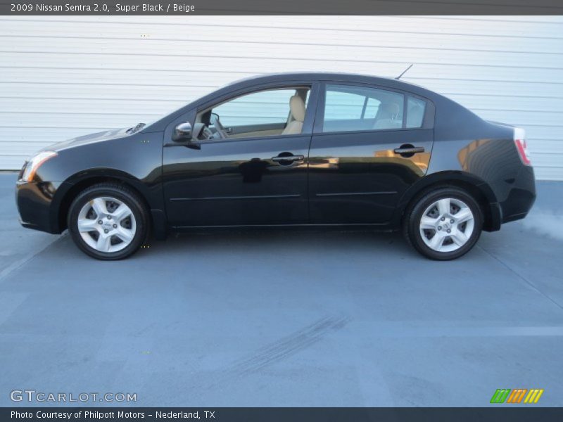 Super Black / Beige 2009 Nissan Sentra 2.0