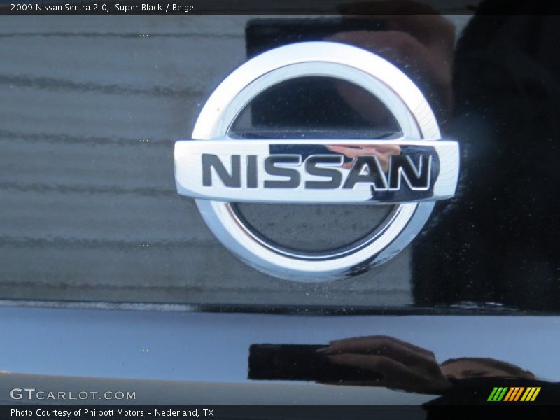 Super Black / Beige 2009 Nissan Sentra 2.0