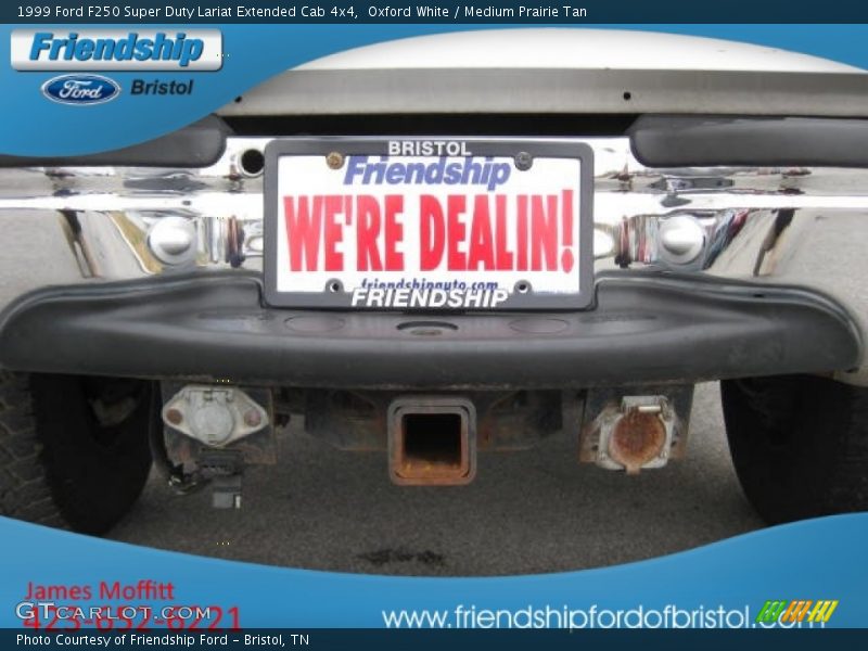 Oxford White / Medium Prairie Tan 1999 Ford F250 Super Duty Lariat Extended Cab 4x4