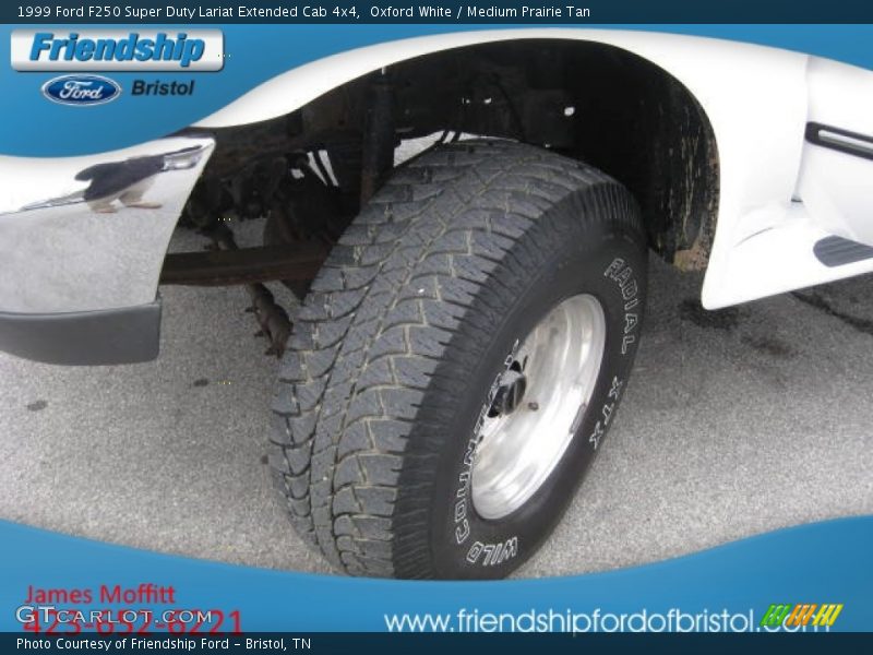 Oxford White / Medium Prairie Tan 1999 Ford F250 Super Duty Lariat Extended Cab 4x4