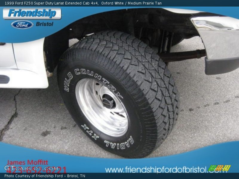 Oxford White / Medium Prairie Tan 1999 Ford F250 Super Duty Lariat Extended Cab 4x4
