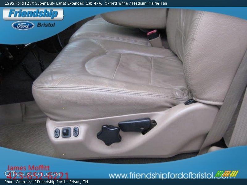Oxford White / Medium Prairie Tan 1999 Ford F250 Super Duty Lariat Extended Cab 4x4