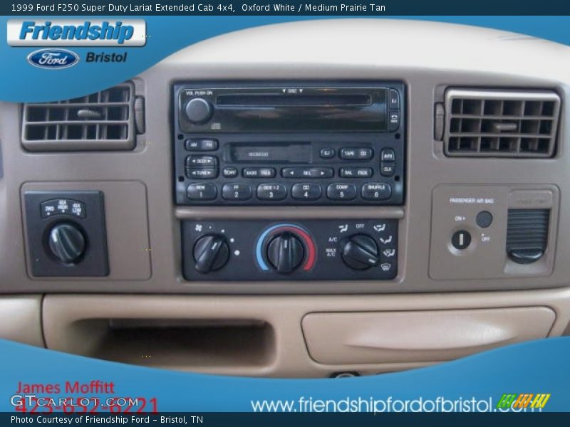 Oxford White / Medium Prairie Tan 1999 Ford F250 Super Duty Lariat Extended Cab 4x4