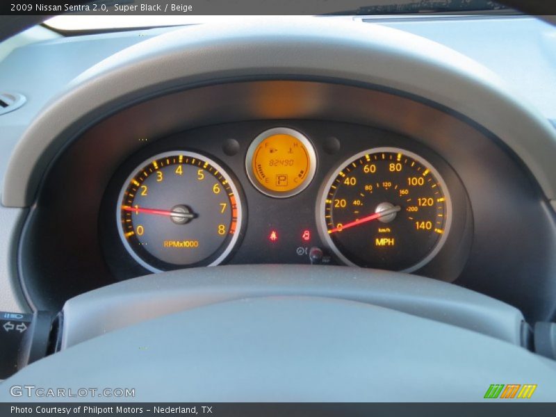 Super Black / Beige 2009 Nissan Sentra 2.0