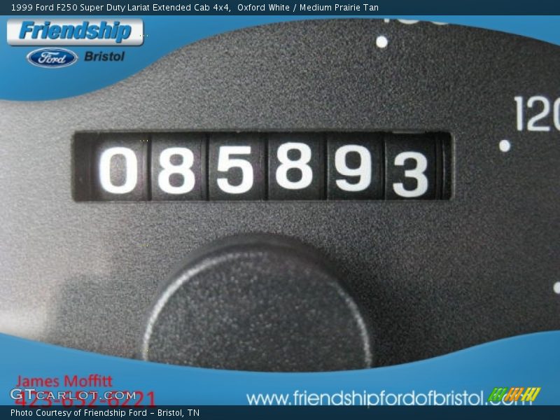 Oxford White / Medium Prairie Tan 1999 Ford F250 Super Duty Lariat Extended Cab 4x4