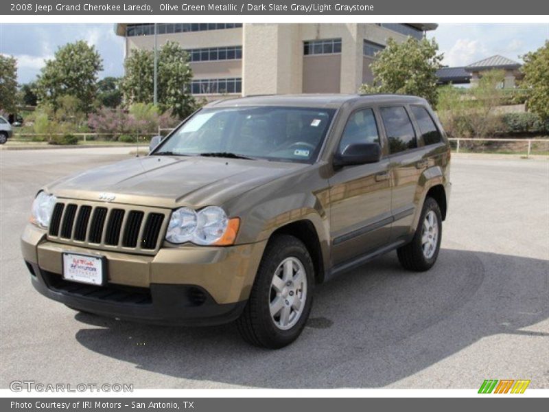 Olive Green Metallic / Dark Slate Gray/Light Graystone 2008 Jeep Grand Cherokee Laredo