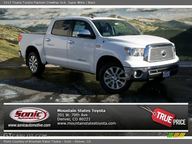 Super White / Black 2013 Toyota Tundra Platinum CrewMax 4x4