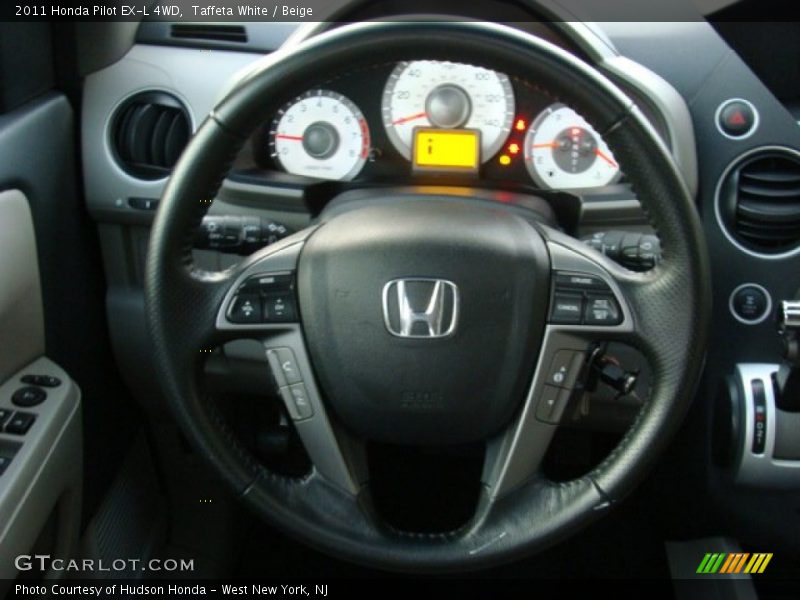 Taffeta White / Beige 2011 Honda Pilot EX-L 4WD