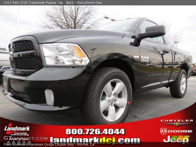 Black / Black/Diesel Gray 2013 Ram 1500 Tradesman Regular Cab
