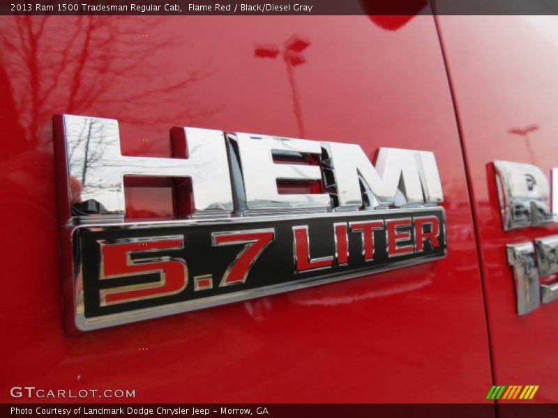 Flame Red / Black/Diesel Gray 2013 Ram 1500 Tradesman Regular Cab