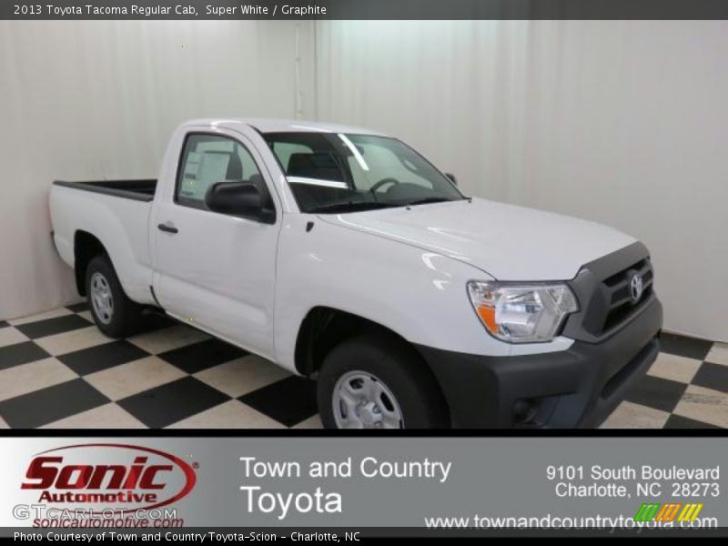 Super White / Graphite 2013 Toyota Tacoma Regular Cab