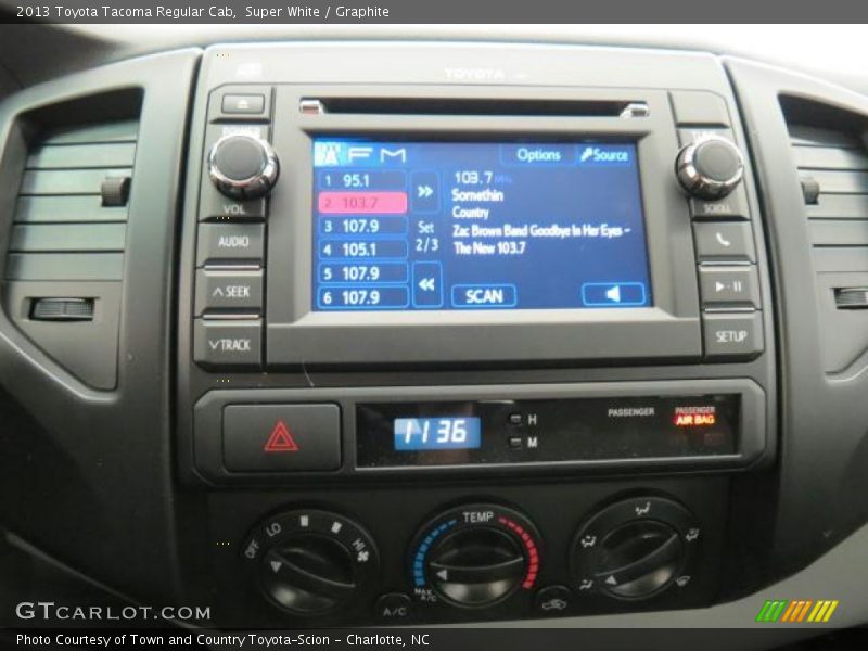 Super White / Graphite 2013 Toyota Tacoma Regular Cab