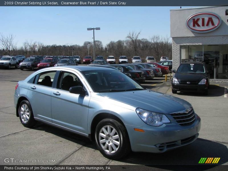 Clearwater Blue Pearl / Dark Slate Gray 2009 Chrysler Sebring LX Sedan