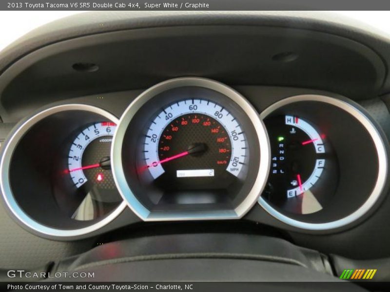 Super White / Graphite 2013 Toyota Tacoma V6 SR5 Double Cab 4x4