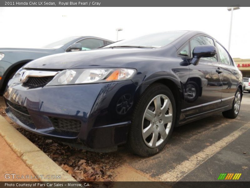 Royal Blue Pearl / Gray 2011 Honda Civic LX Sedan