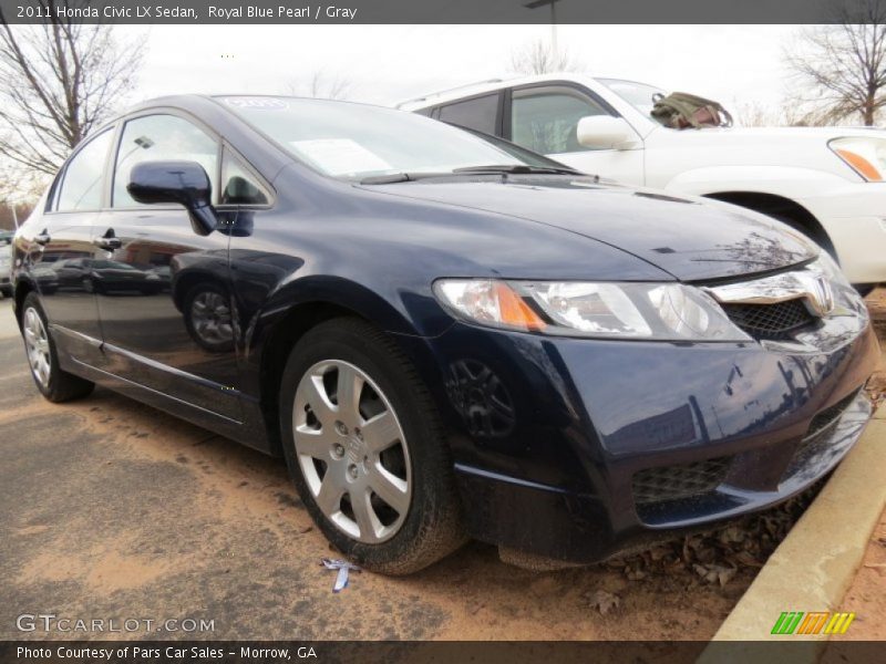Royal Blue Pearl / Gray 2011 Honda Civic LX Sedan