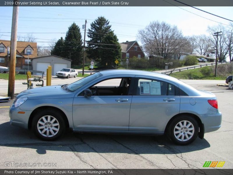 Clearwater Blue Pearl / Dark Slate Gray 2009 Chrysler Sebring LX Sedan