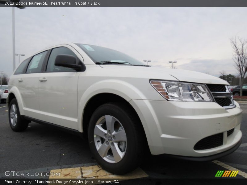Pearl White Tri Coat / Black 2013 Dodge Journey SE