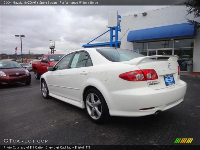 Performance White / Beige 2004 Mazda MAZDA6 s Sport Sedan