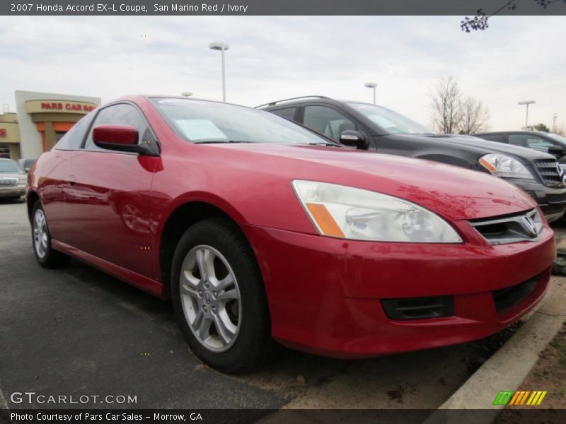 San Marino Red / Ivory 2007 Honda Accord EX-L Coupe
