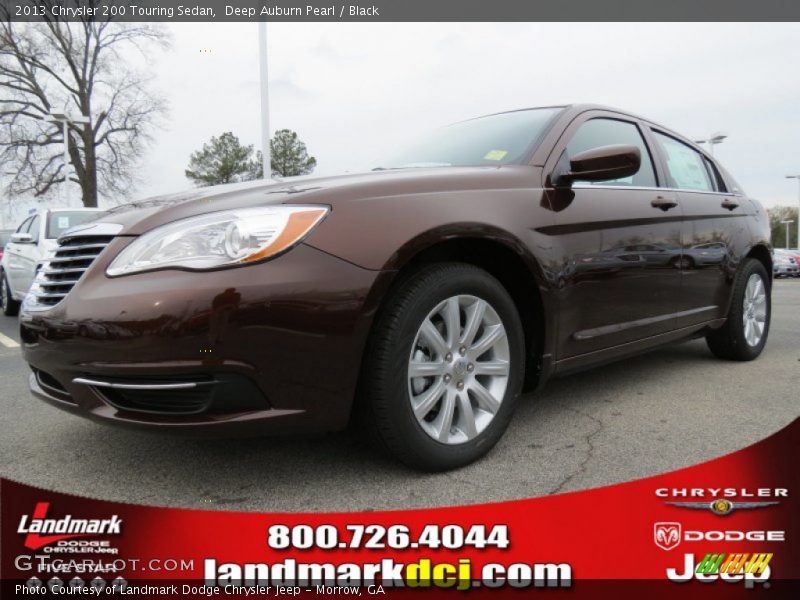 Deep Auburn Pearl / Black 2013 Chrysler 200 Touring Sedan