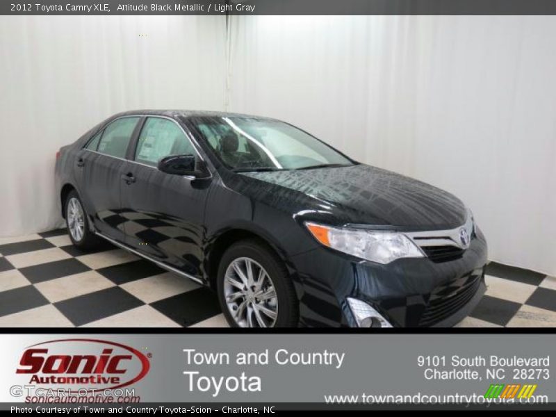 Attitude Black Metallic / Light Gray 2012 Toyota Camry XLE