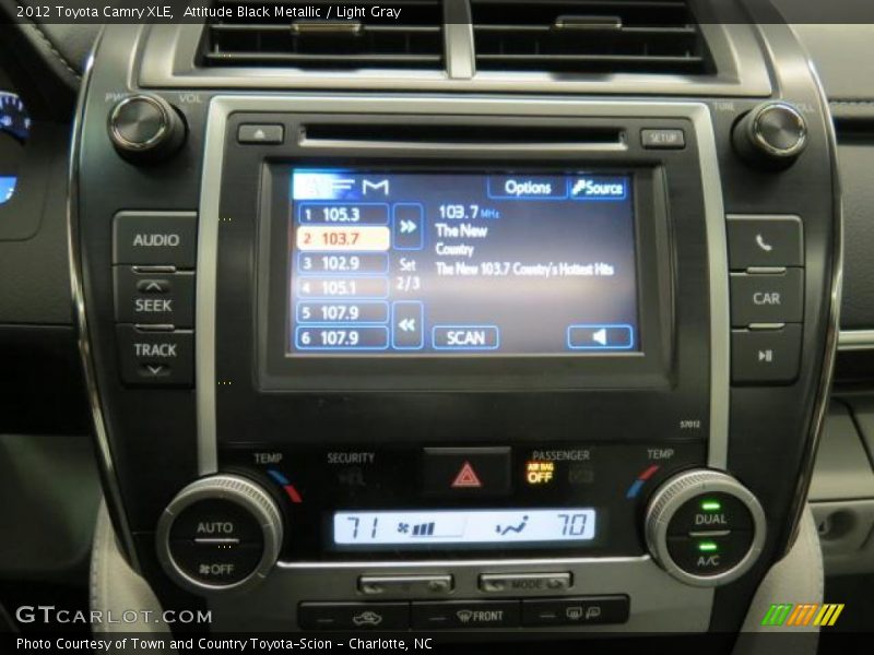 Attitude Black Metallic / Light Gray 2012 Toyota Camry XLE