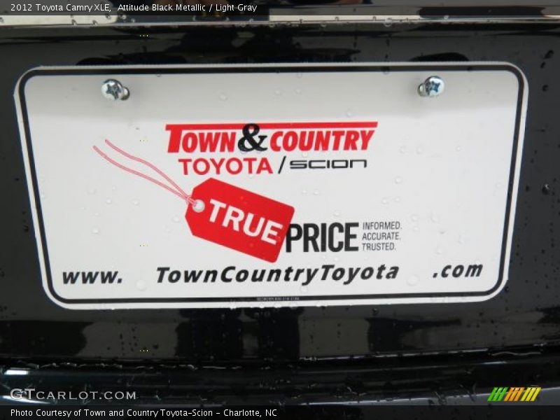 Attitude Black Metallic / Light Gray 2012 Toyota Camry XLE