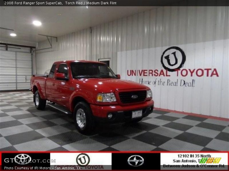 Torch Red / Medium Dark Flint 2008 Ford Ranger Sport SuperCab