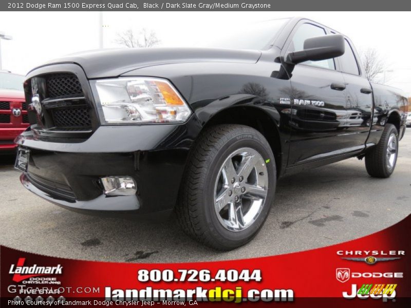 Black / Dark Slate Gray/Medium Graystone 2012 Dodge Ram 1500 Express Quad Cab