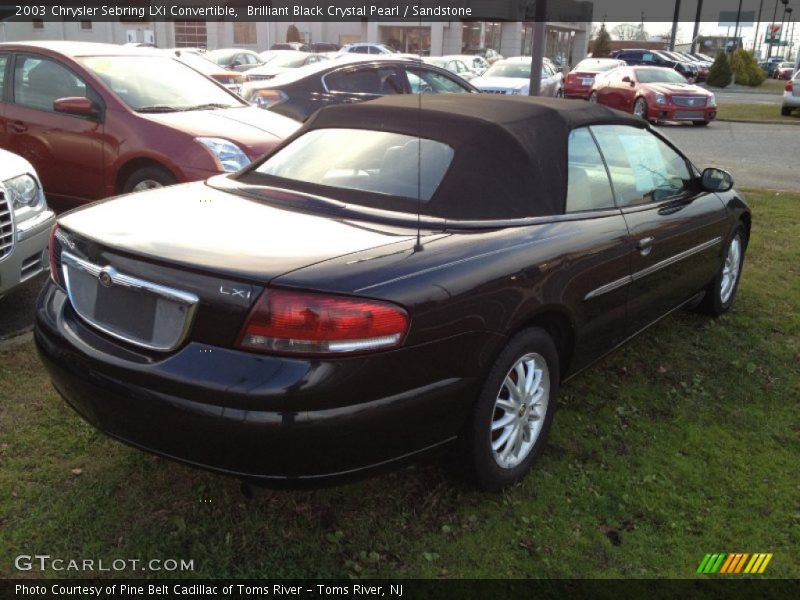 Brilliant Black Crystal Pearl / Sandstone 2003 Chrysler Sebring LXi Convertible