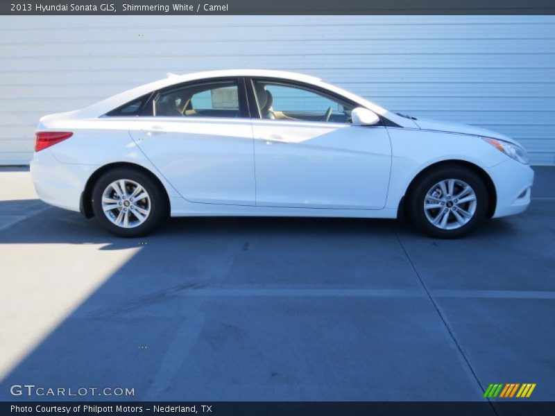 Shimmering White / Camel 2013 Hyundai Sonata GLS