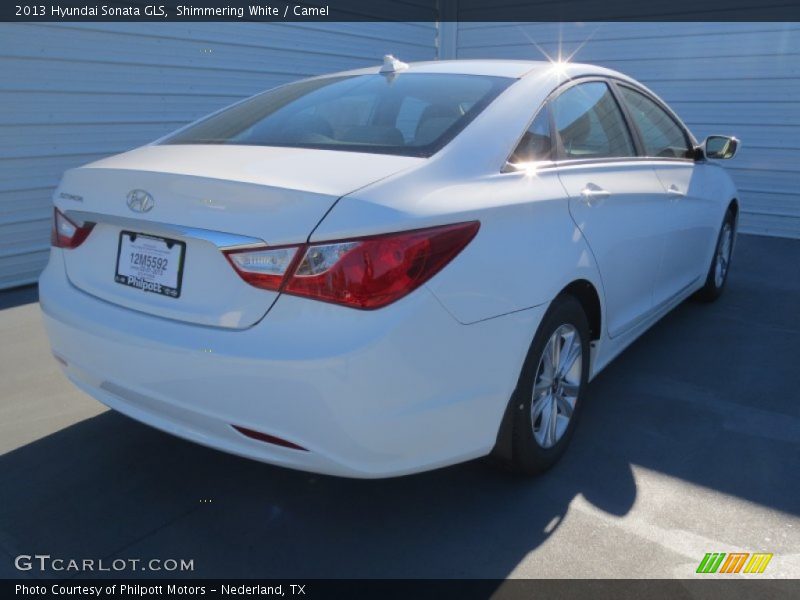 Shimmering White / Camel 2013 Hyundai Sonata GLS