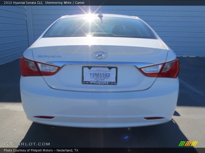 Shimmering White / Camel 2013 Hyundai Sonata GLS
