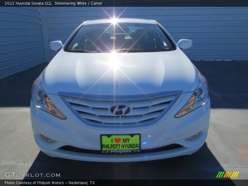 Shimmering White / Camel 2013 Hyundai Sonata GLS