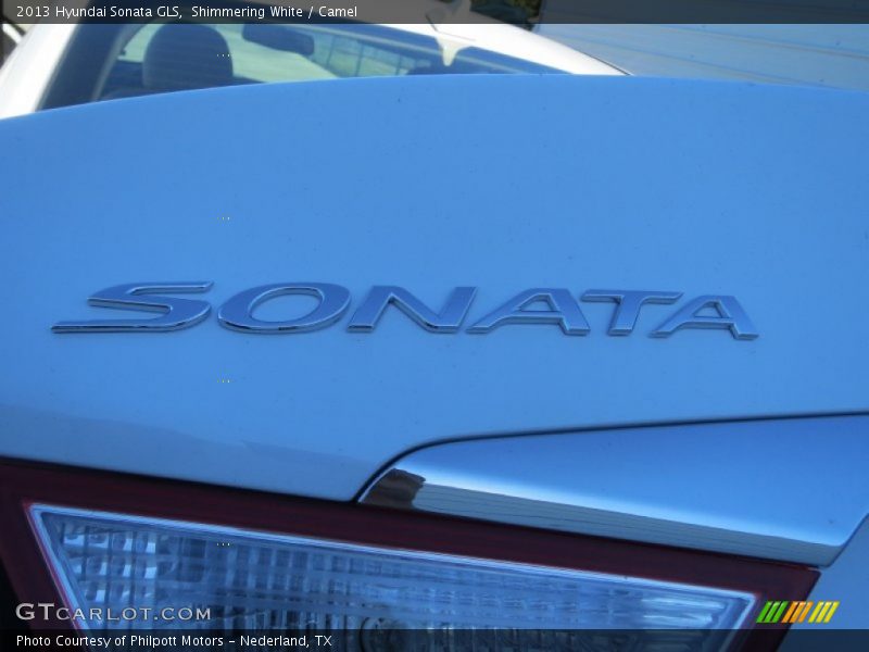 Shimmering White / Camel 2013 Hyundai Sonata GLS