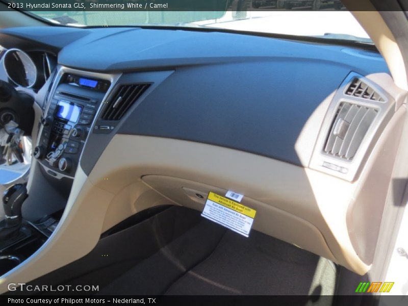 Shimmering White / Camel 2013 Hyundai Sonata GLS