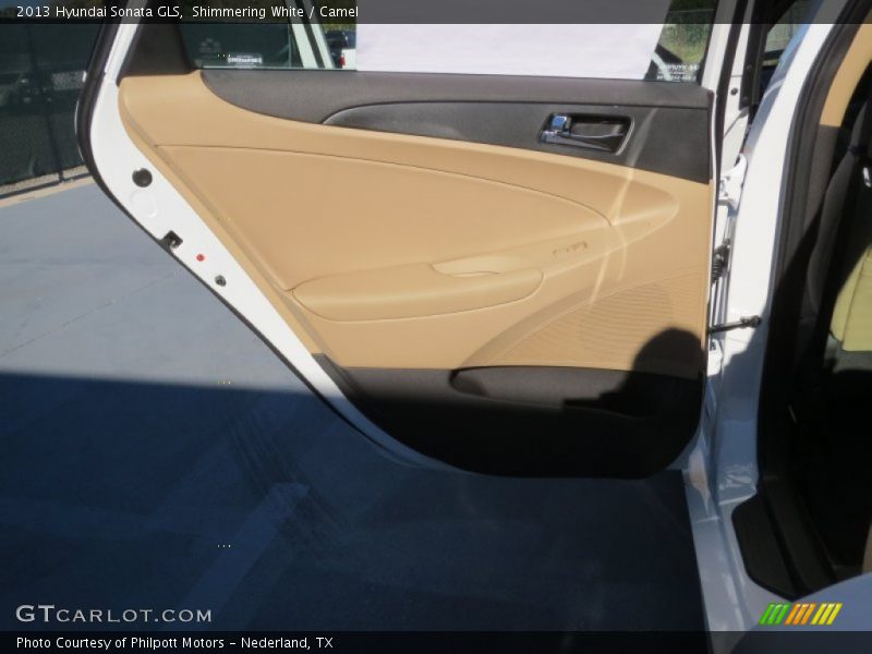 Shimmering White / Camel 2013 Hyundai Sonata GLS