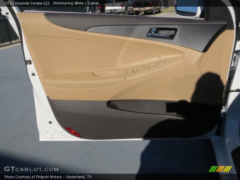 Shimmering White / Camel 2013 Hyundai Sonata GLS