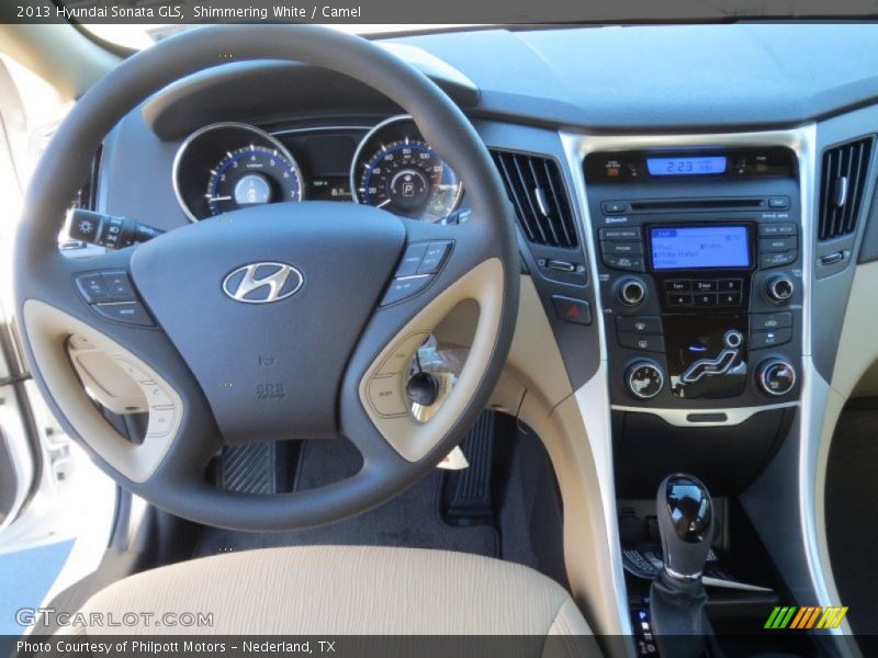 Shimmering White / Camel 2013 Hyundai Sonata GLS