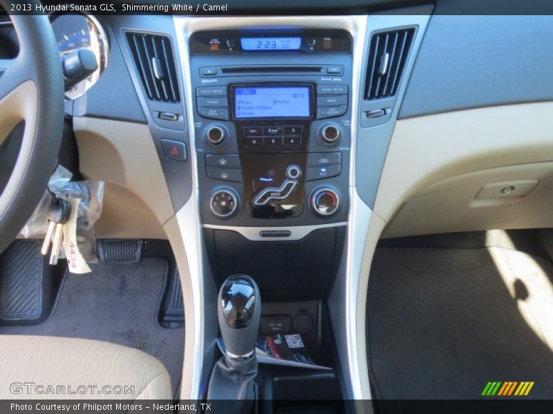 Shimmering White / Camel 2013 Hyundai Sonata GLS