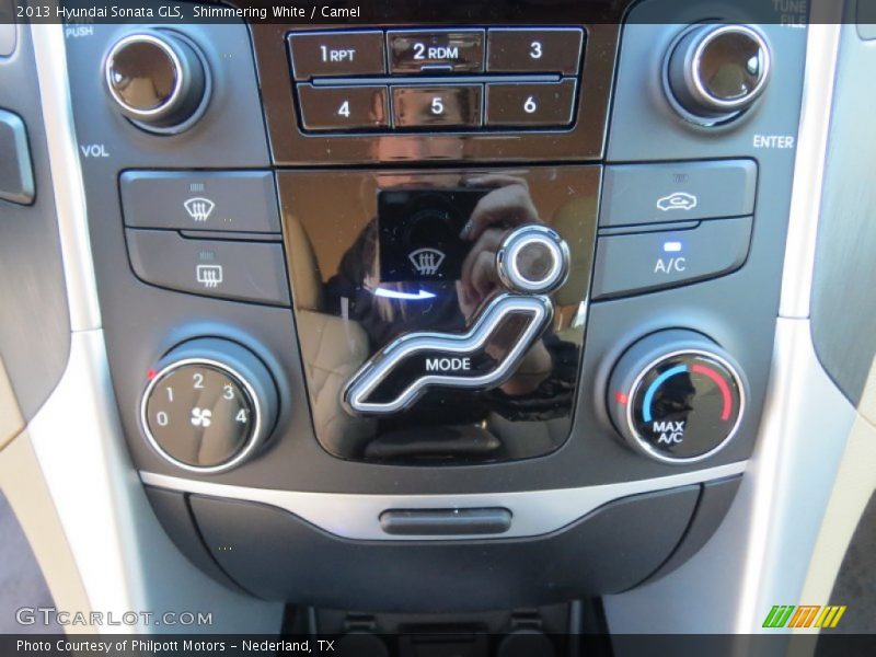 Shimmering White / Camel 2013 Hyundai Sonata GLS