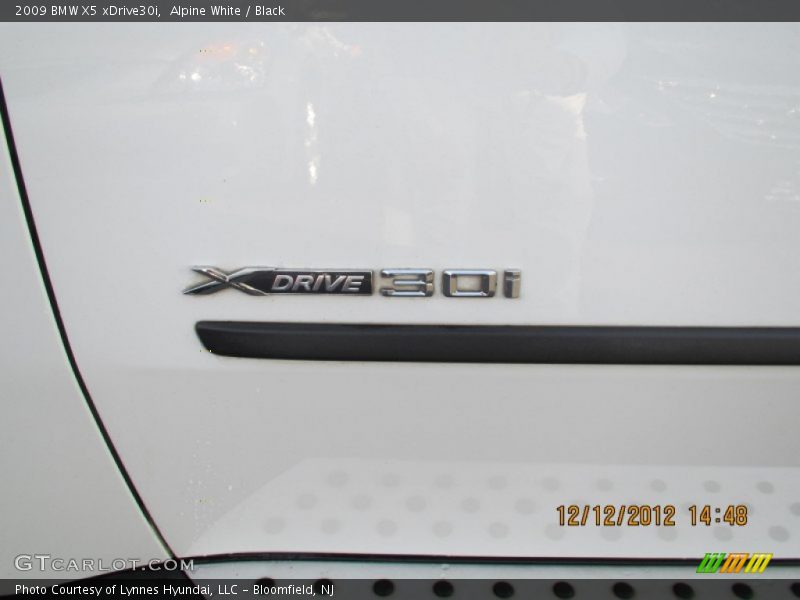 Alpine White / Black 2009 BMW X5 xDrive30i