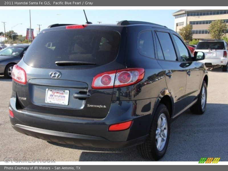 Pacific Blue Pearl / Gray 2011 Hyundai Santa Fe GLS