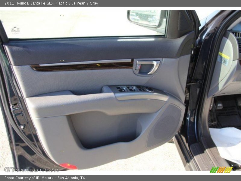 Pacific Blue Pearl / Gray 2011 Hyundai Santa Fe GLS