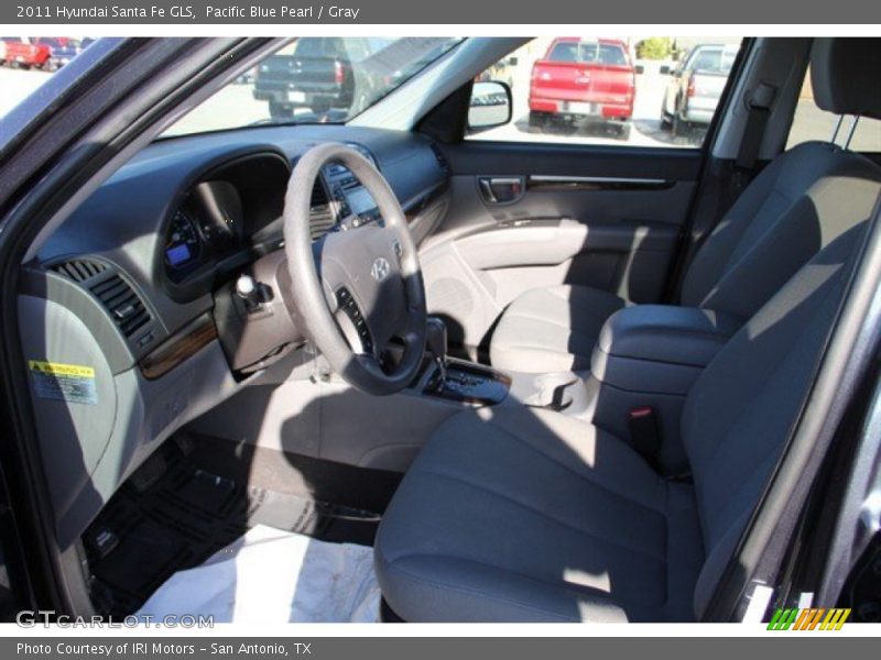 Pacific Blue Pearl / Gray 2011 Hyundai Santa Fe GLS