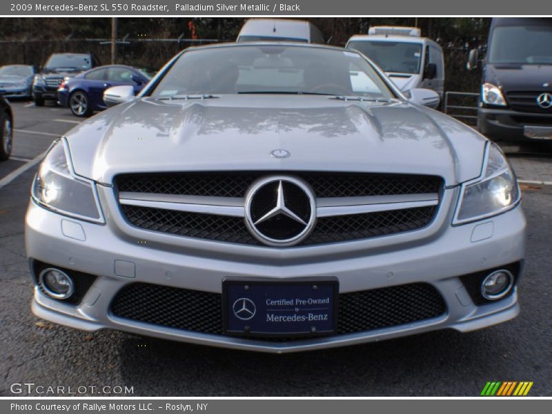 Palladium Silver Metallic / Black 2009 Mercedes-Benz SL 550 Roadster